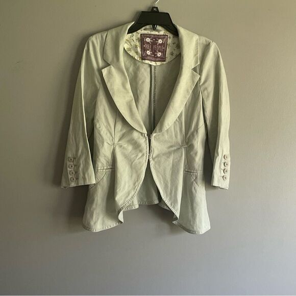 Free People Fitted Blazer jacket women’s size mint - Picture 1 of 3